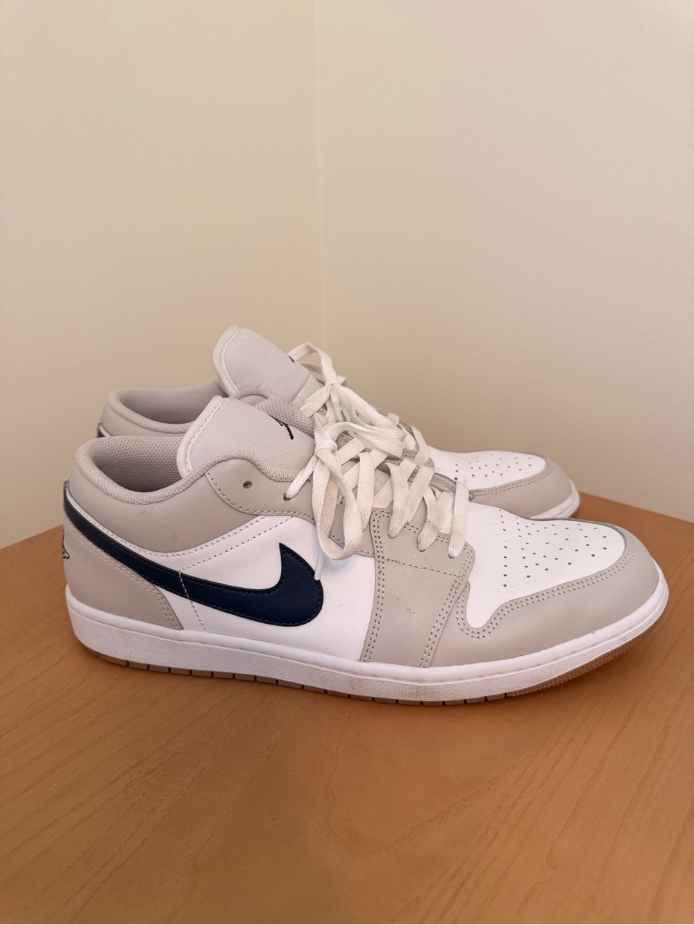 Nike Air Jordan 1 Low sneakers in Midnight Navy Neutral Grey size 13